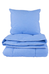 Zestaw Puch Classic Blue kołdra 155x200 cm letnia + 4 Poduszki